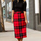 High Waisted Buffalo Check Midi Skirt - FINAL SALE Skirts