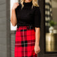 High Waisted Buffalo Check Midi Skirt - FINAL SALE Skirts