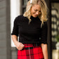 High Waisted Buffalo Check Midi Skirt - FINAL SALE Skirts