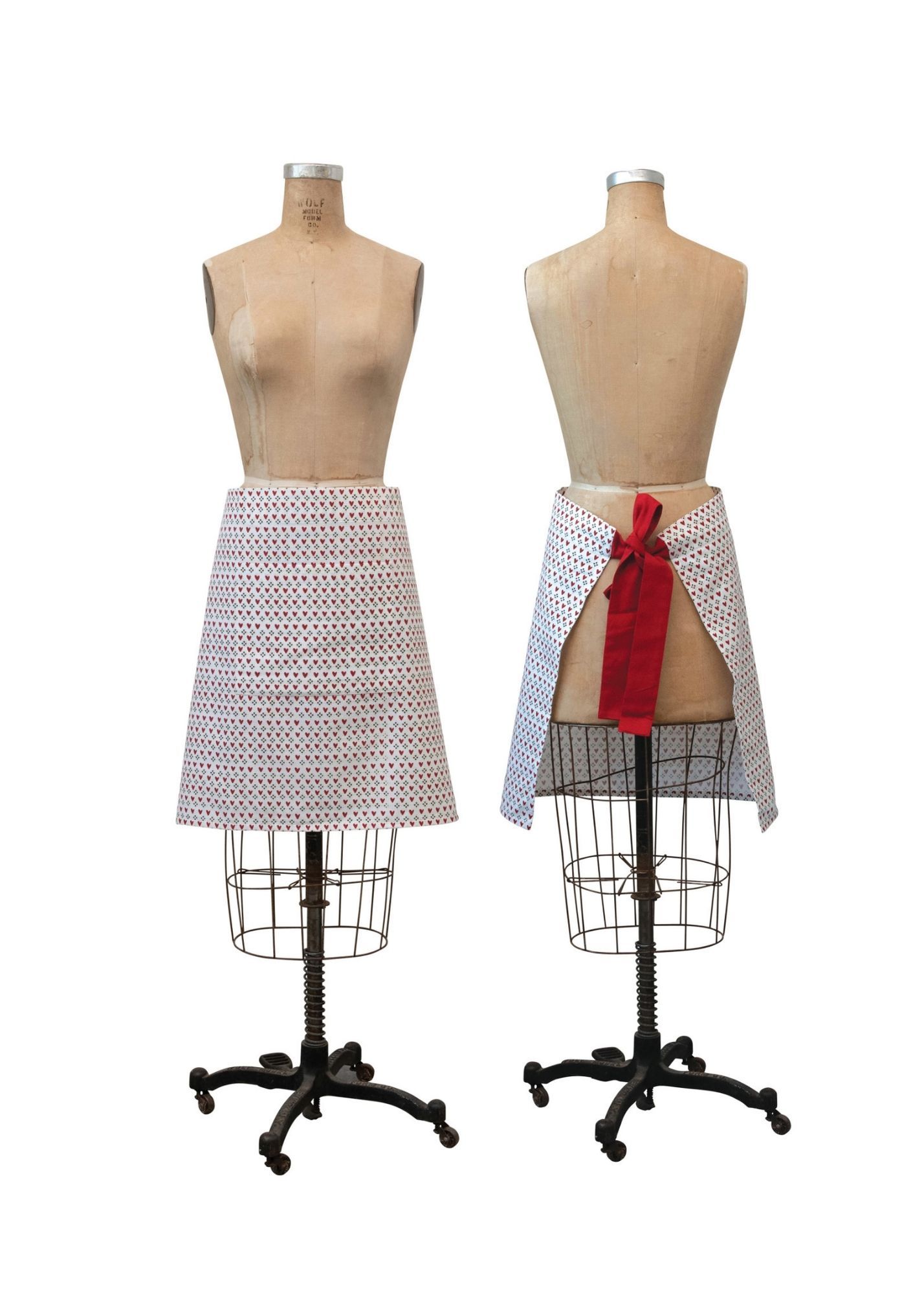 Holiday Hearts Waist Tie Apron Home & Lifestyle Creative Co-op