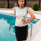 Holly Floral + Stripe Swim Tankini Tops
