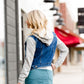 Hooded Denim Jacket with Knit Sleeves - FINAL SALE Layering Essentials