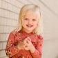 Modest Girls Rust Floral Hooded Toddler Shirt