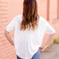 Hook & Eye Lace Drop Shoulder Top Tops