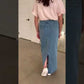 Donna Light Wash Long Denim Skirt - FINAL SALE