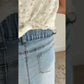 Eva Raw Hem Midi Denim Skirt - FINAL SALE