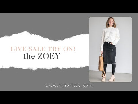 Crafted from a cotton blend, this Zoey Frayed Hem Black Denim Midi Skirt is an Inherit Design you'll be reaching for again and again! This skirt has an on-trend, yet classic style to it. There is slight distressing and the raw hem is the perfect finishing touch!
