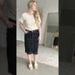 Breeann Dark Wash Denim Midi Skirt - FINAL SALE