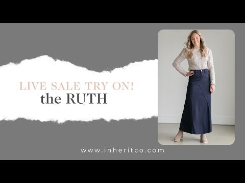 The Ruth A-Line Navy Maxi Skirt is a classic skirt that is just as much practical as it is versatile! No slit, functional pockets, belt loops, ALL. THE. THINGS!! A truly timeless skirt that is made for running errands around town in a graphic tee and tennis shoes or paired with a blouse for Church! Threaded with purpose, this is one you will want to add to your wardrobe asap!