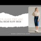 An Inherit Exclusive, the Remi Raw Hem Dark Denim Midi Skirt is cut with a modest and classic straight fit. This dark denim skirt has a raw bottom hem and will be a go-to time and time again for any occasion! The slight distressing at the hip adds fun style to your closet without any thought at being dressy or casual as it is definitely both! This skirt has awesome stretch for total comfort and no back slit while still allowing for unconstrained walking.
