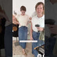 The Stacy skirt is long denim with a raw hem and slight monkey washing in a medium wash. This is an inherit designed long denim mdest skirt.