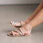 Iman Light Gold Braided Sandals Shoes