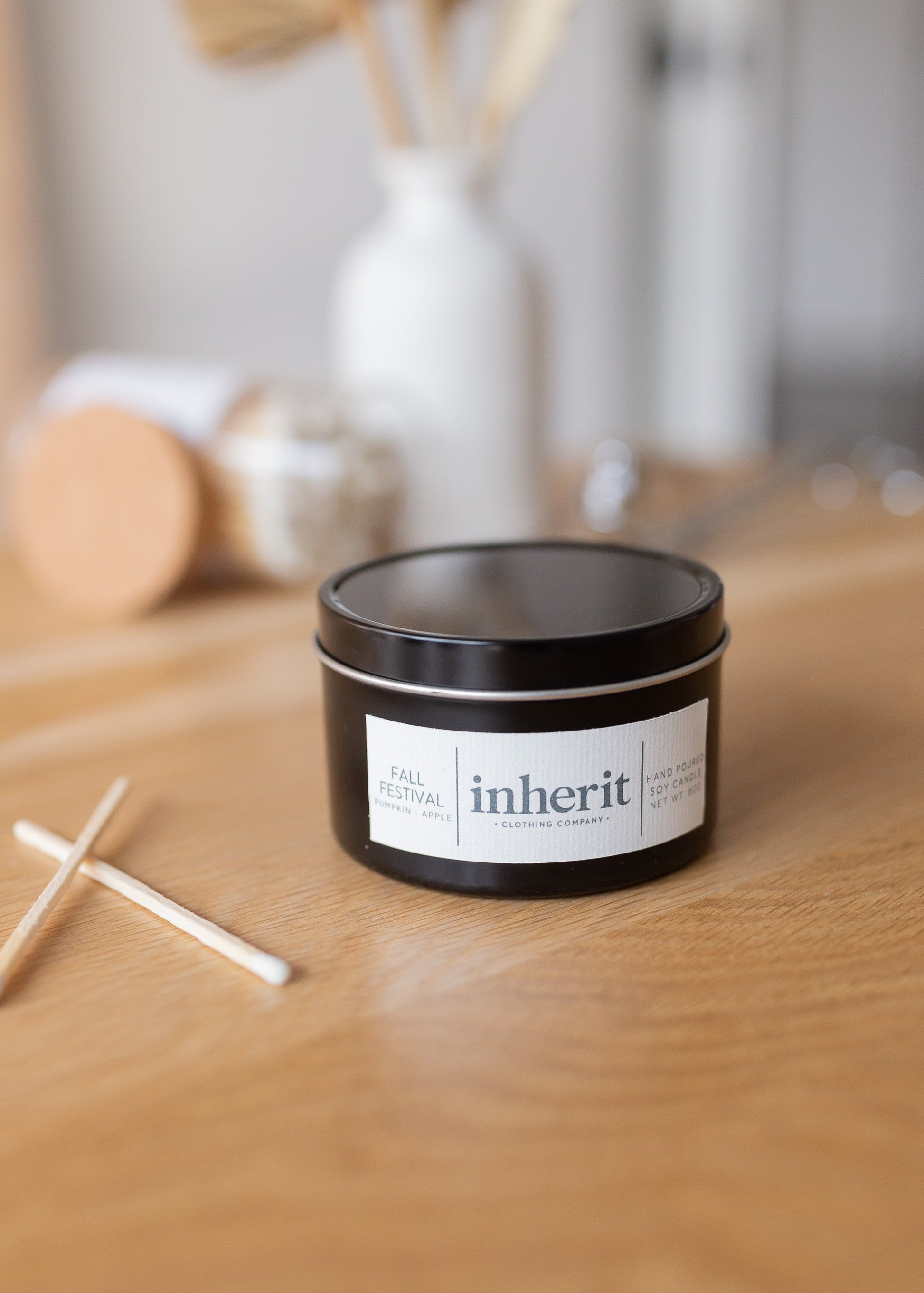 Inherit Fall Scented Soy Candle 8 oz. Gifts Fall Festival