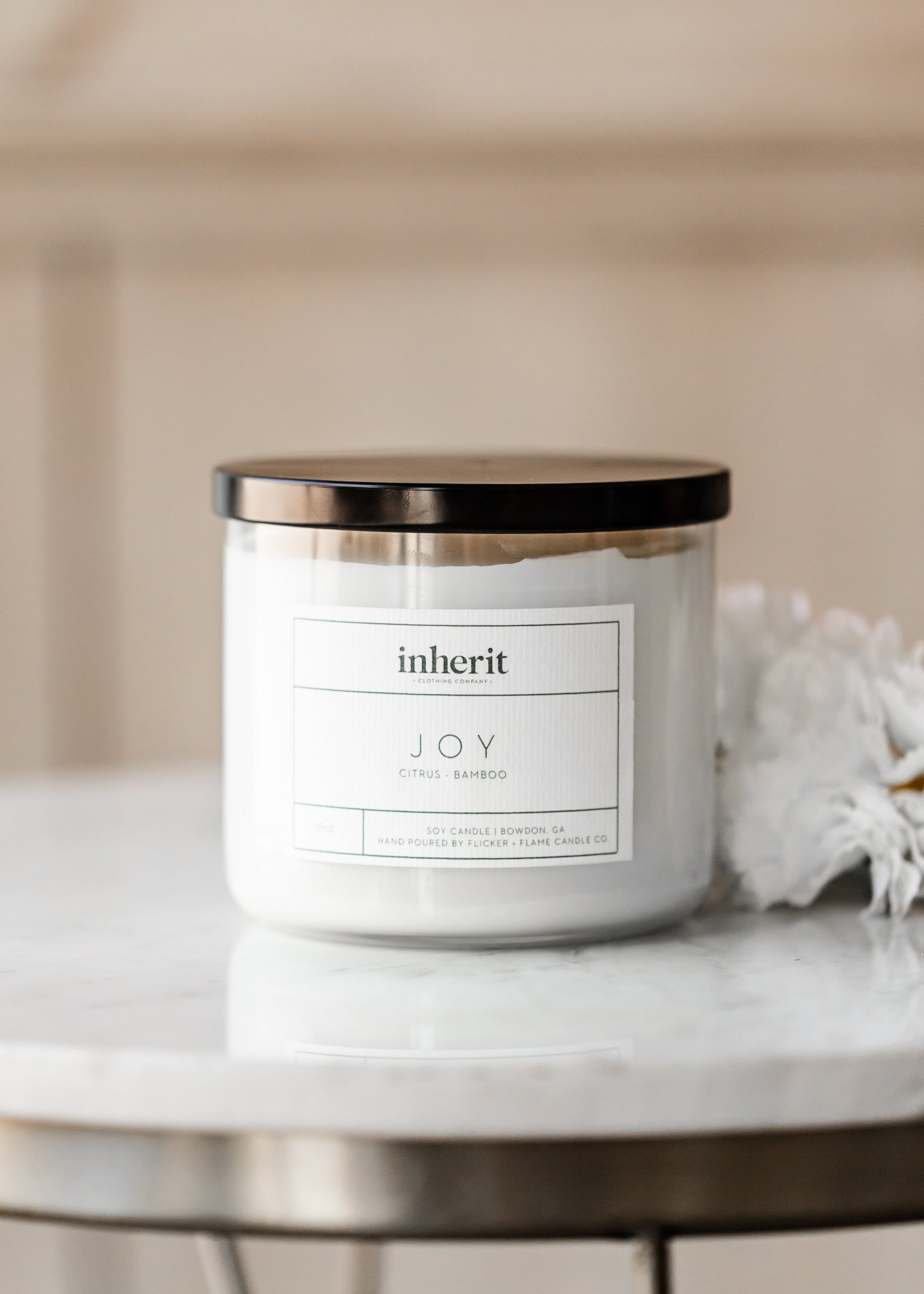 Inherit Hand Poured Soy Candle 18 oz. Accessories Joy