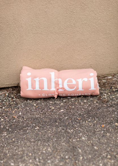The Inherit Sweatshirt Blanket is a super soft fleece blanket you'll want on your couch at all times! It is HUGE and you'll love snuggling in it on the daily! Screen-printed with the Inherit logo, you'll have a part of us with you whenever you use it!
