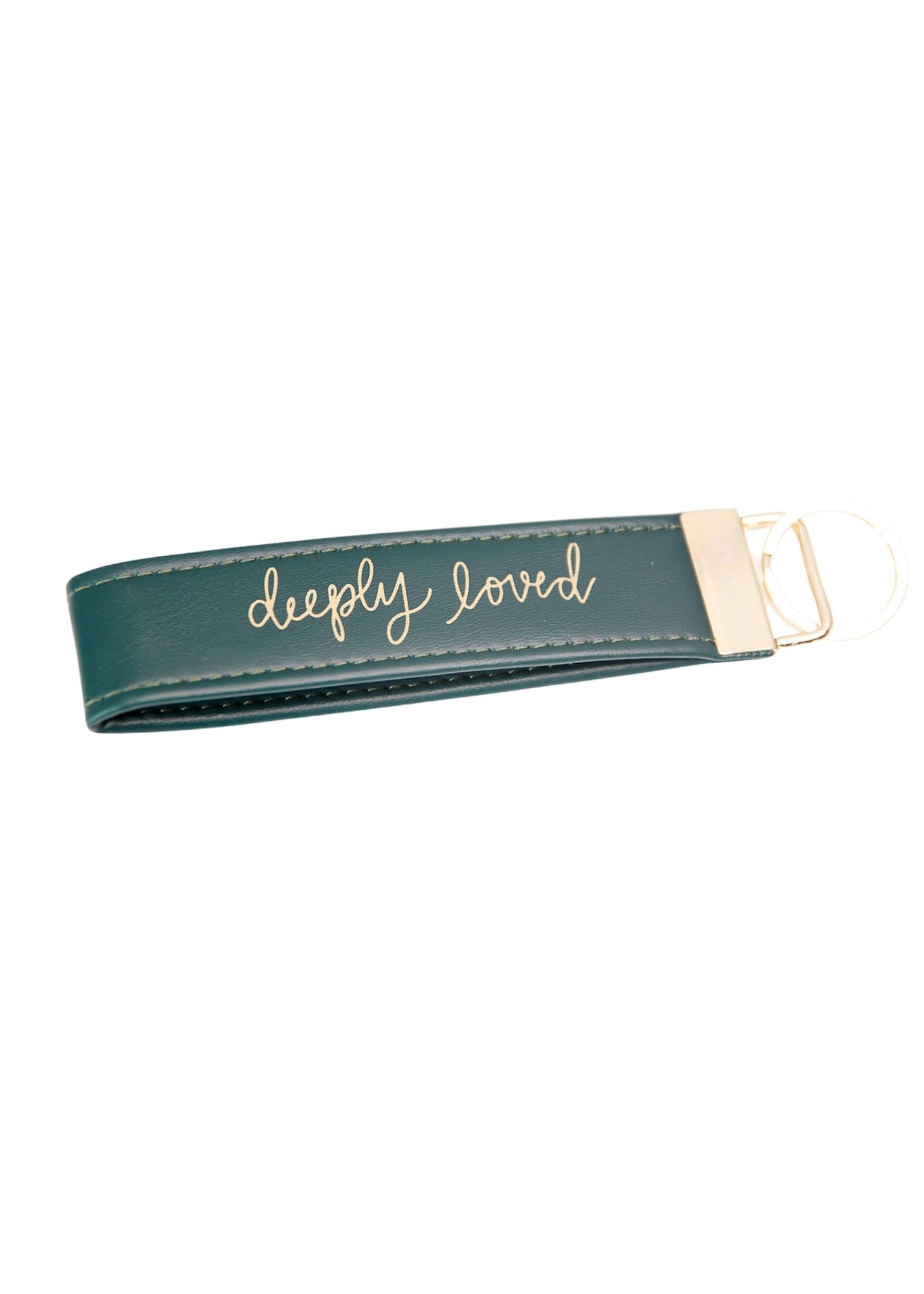 Inspirational Faux Leather Key Fob Accessories Mary Square Deeply Loved