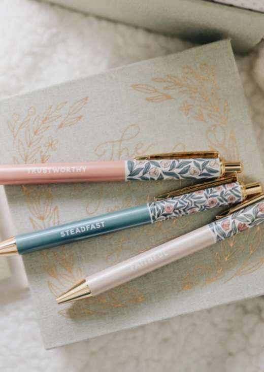 Pens from daily grace co. with floral patterns!