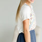Ivory Abstract Floral Top - FINAL SALE Tops