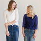 Ivory Amy Lace 3/4 Sleeve Top - FINAL SALE Tops