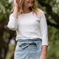 Ivory Amy Lace 3/4 Sleeve Top - FINAL SALE Tops