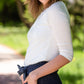 Ivory Amy Lace 3/4 Sleeve Top - FINAL SALE Tops
