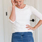 Ivory Amy Lace 3/4 Sleeve Top - FINAL SALE Tops