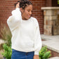 Ivory Boat Neck Dolman Sleeve Sweater - FINAL SALE Tops