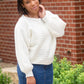 Ivory Boat Neck Dolman Sleeve Sweater - FINAL SALE Tops