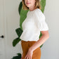 Ivory Bubble Sleeve Top - FINAL SALE Tops