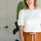 Ivory Bubble Sleeve Top - FINAL SALE Tops