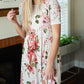 Ivory Empire Waist Floral Midi Dress - FINAL SALE Dresses