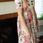 Ivory Empire Waist Floral Midi Dress - FINAL SALE Dresses