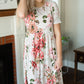 Ivory Empire Waist Floral Midi Dress - FINAL SALE Dresses
