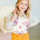 Ivory Floral Baseball Top - FINAL SALE Girls