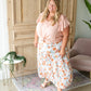Ivory Floral Elastic Waist Midi Skirt - FINAL SALE Skirts