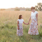 Ivory Floral Elastic Waist Midi Skirt - FINAL SALE Skirts