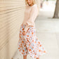 Ivory Floral Elastic Waist Midi Skirt Skirts Hayden
