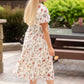 Ivory Floral Pleated Midi Dress - FINAL SALE Dresses