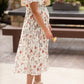 Ivory Floral Pleated Midi Dress - FINAL SALE Dresses