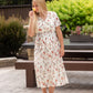 Ivory Floral Pleated Midi Dress - FINAL SALE Dresses