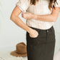 Ivory Lace Overlay Top - FINAL SALE Tops