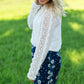 Ivory Lace Swiss Dot Blouse - FINAL SALE Tops