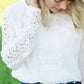 Ivory Lace Swiss Dot Blouse - FINAL SALE Tops
