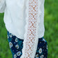 Ivory Lace Swiss Dot Blouse - FINAL SALE Tops