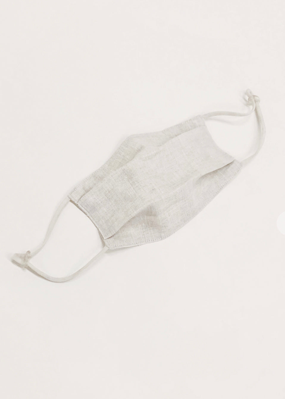 Ivory Linen Adjustable Face Mask Accessories