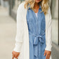 Ivory Open Front Long Cardigan - FINAL SALE Layering Essentials