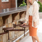 Ivory + Peach Knit Sweater Cardigan - FINAL SALE Tops