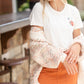 Ivory + Peach Knit Sweater Cardigan - FINAL SALE Tops
