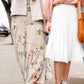 Ivory Pleated Stretch Waist Midi Skirt - FINAL SALE Skirts