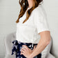 Ivory Pom Pom Detail Top - FINAL SALE Tops